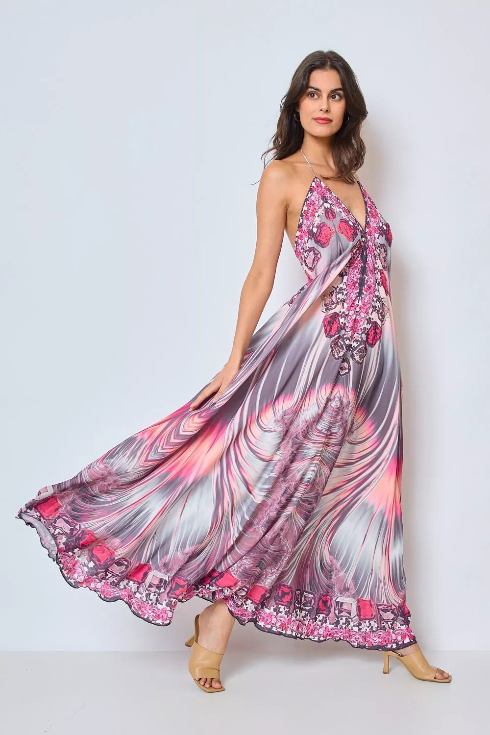 Robe Rosette Dos Nu