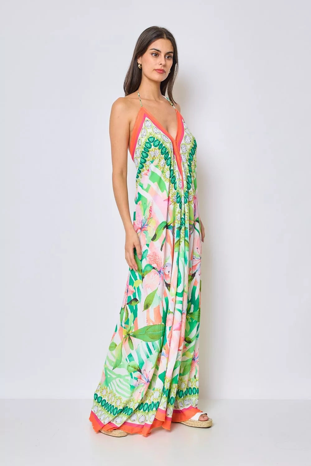 Robe Boheme Dos Nu Verdure