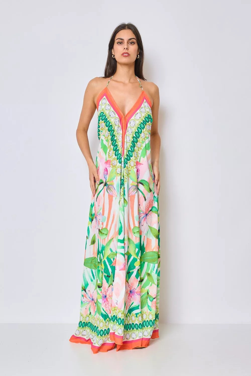 Robe Boheme Dos Nu Verdure