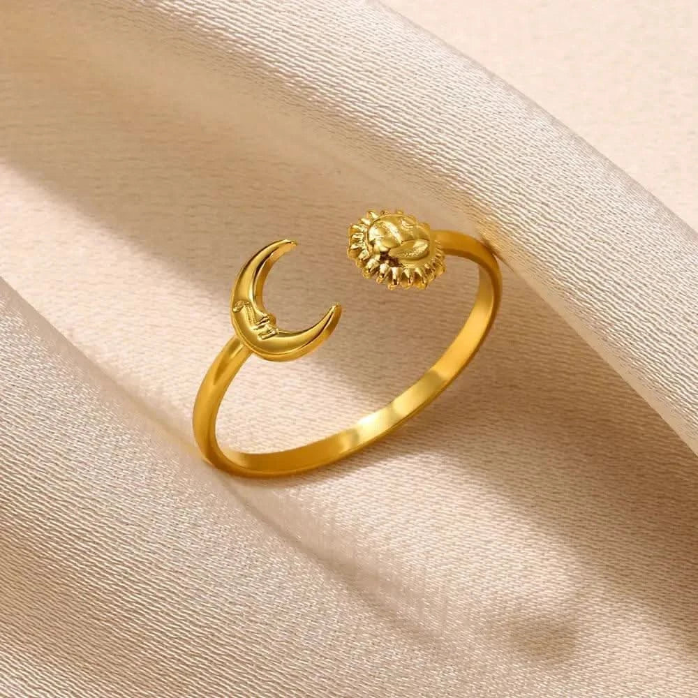 Bague Soleil Lune Bohème - Boutique Bohème
