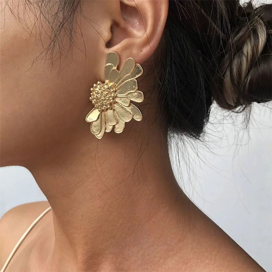 Boucle D'oreille Bohème Semi Fleur - Boutique Boheme