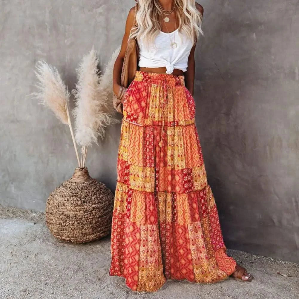 Jupe Bohème Orange - Boutique Bohème