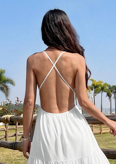 Robe Dos Nu Bohème Blanche