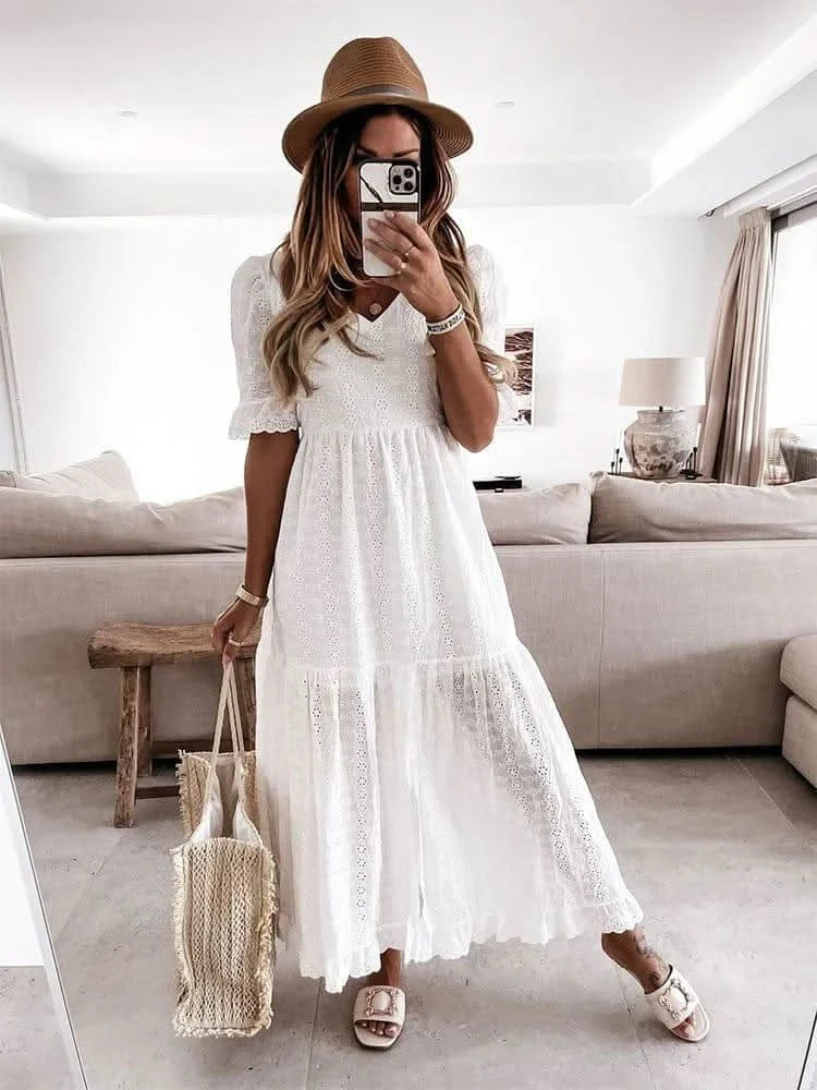 Robe Bohème Dentelle Blanche - Boutique Bohème