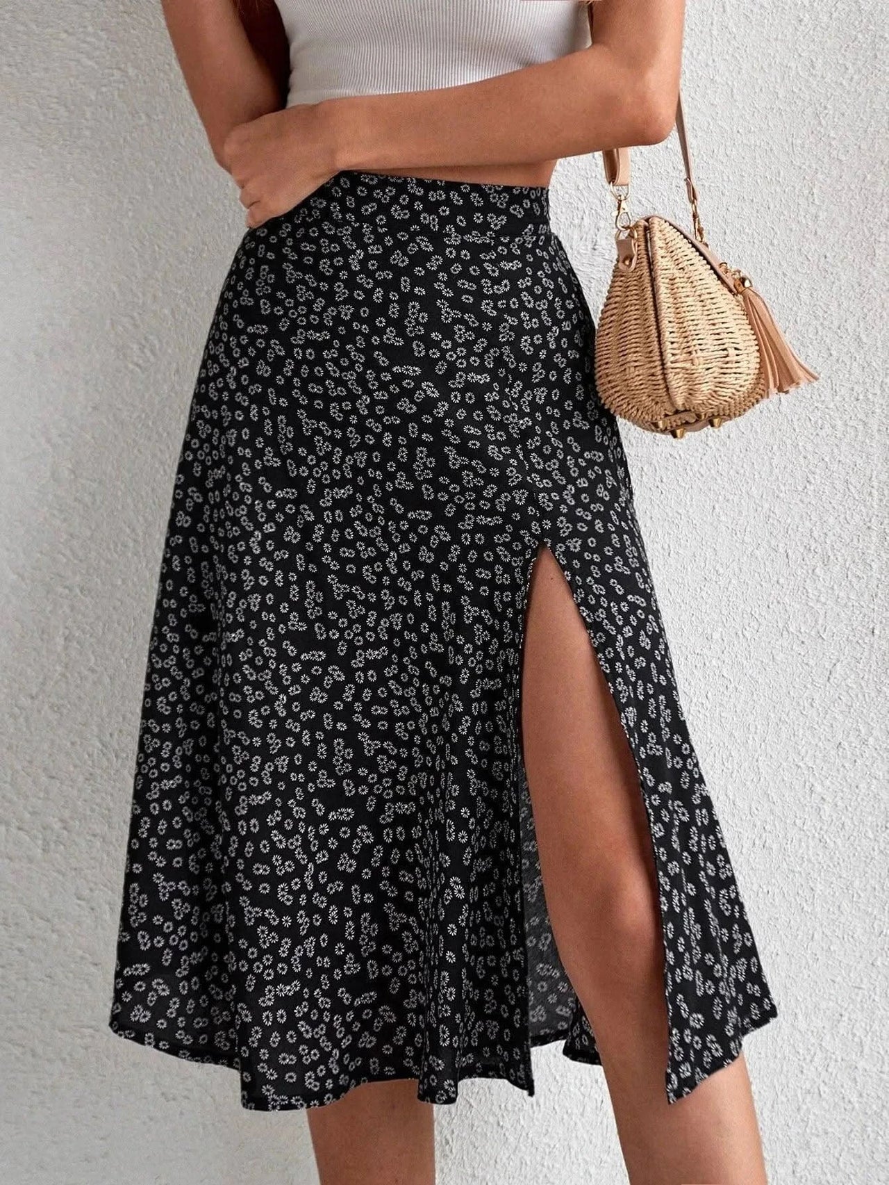 Jupe Bohème Noir/Blanc - Boutique Bohème
