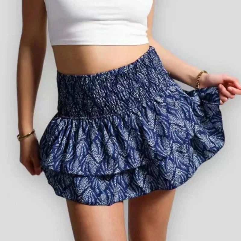 Mini Jupe Bohème Bleu - Boutique Bohème