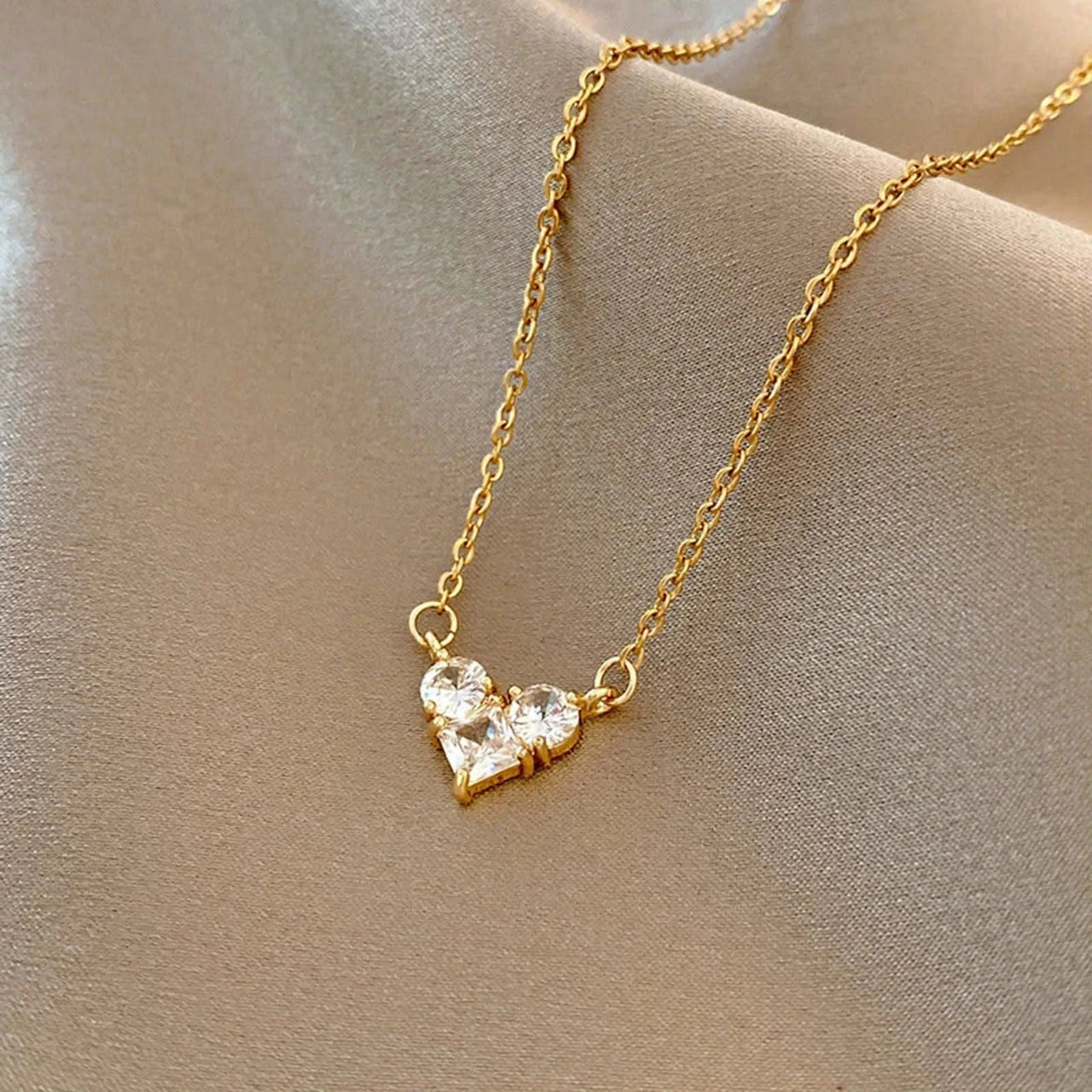 Collier Cœur Diamant - Boutique Bohème