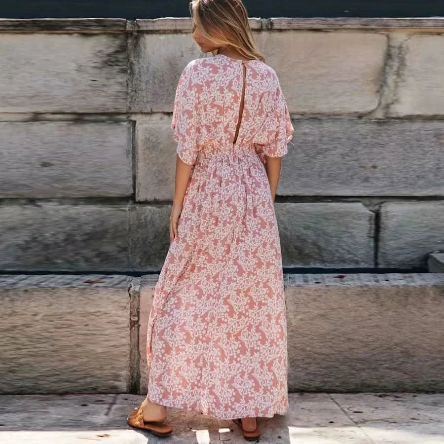 Robe Bohème Rose Fleuri - Boutique Bohème