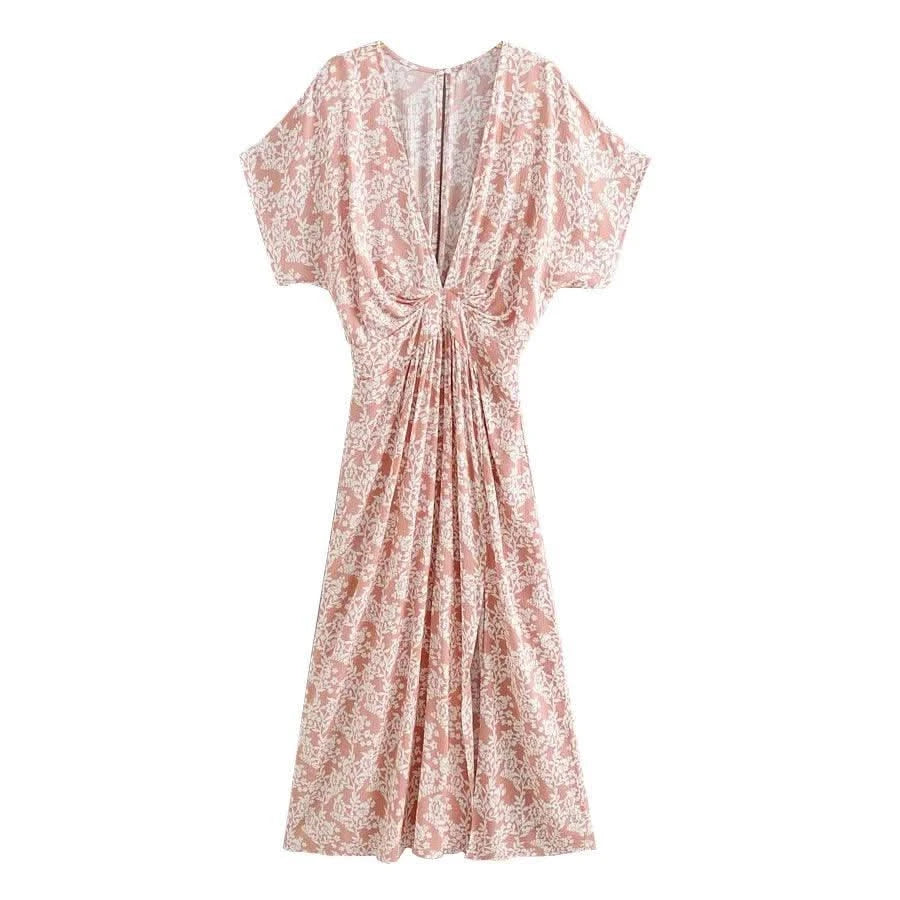 Robe Bohème Rose Fleuri - Boutique Bohème