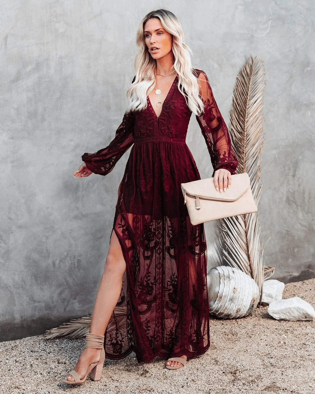 Robe Dentelle Bohème Rouge - Boutique Bohème
