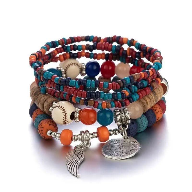 Bracelet Bohème Bleu et Rouge - Boutique Bohème