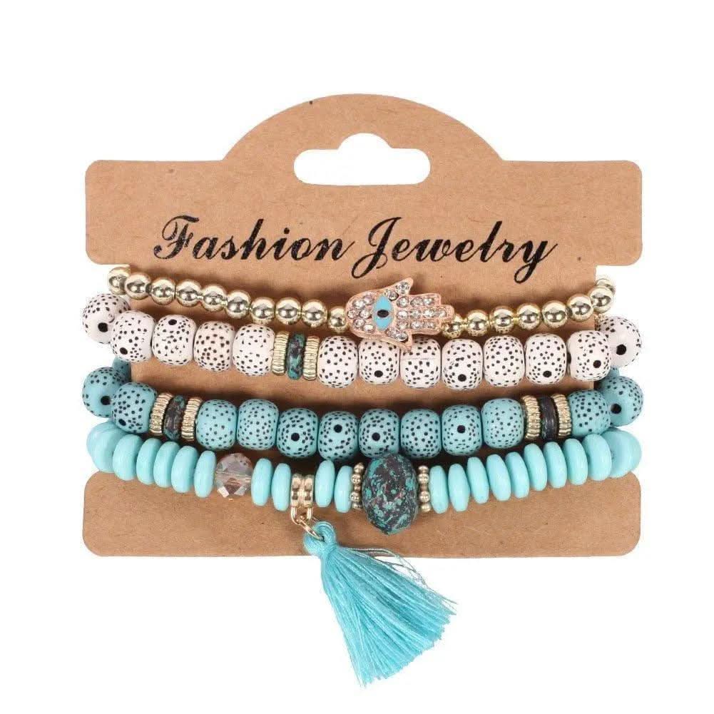 Bracelet Bohème Perle Bleu Clair - Boutique Bohème