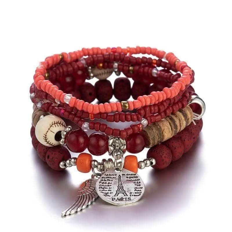 Bracelet Bohème Rouge - Boutique Bohème