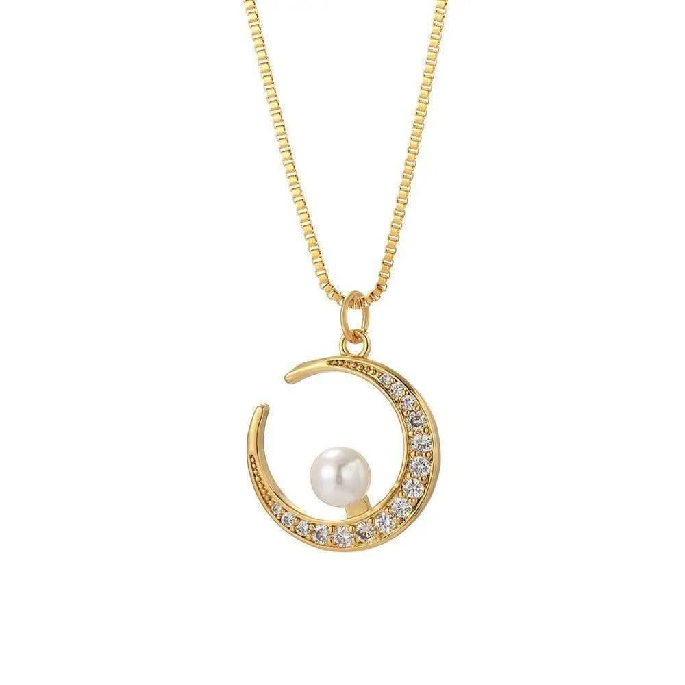 Collier Bohème Lune Perle - Boutique Bohème