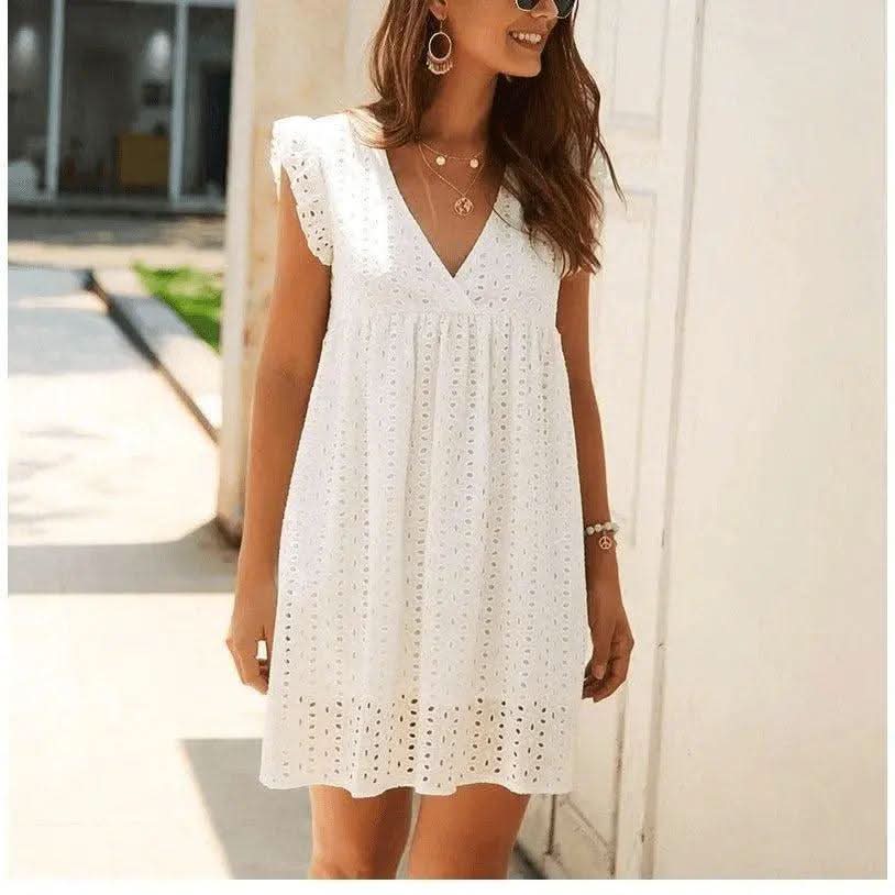 Robe Blanche Dentelle Bohème - Boutique Bohème