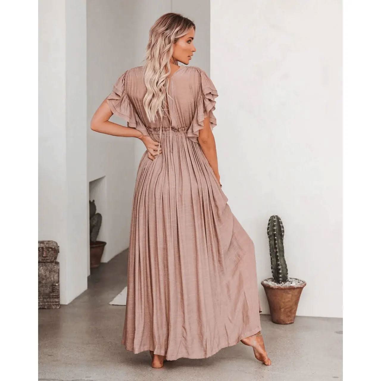Robe Bohème Longue Rose - Boutique Bohème