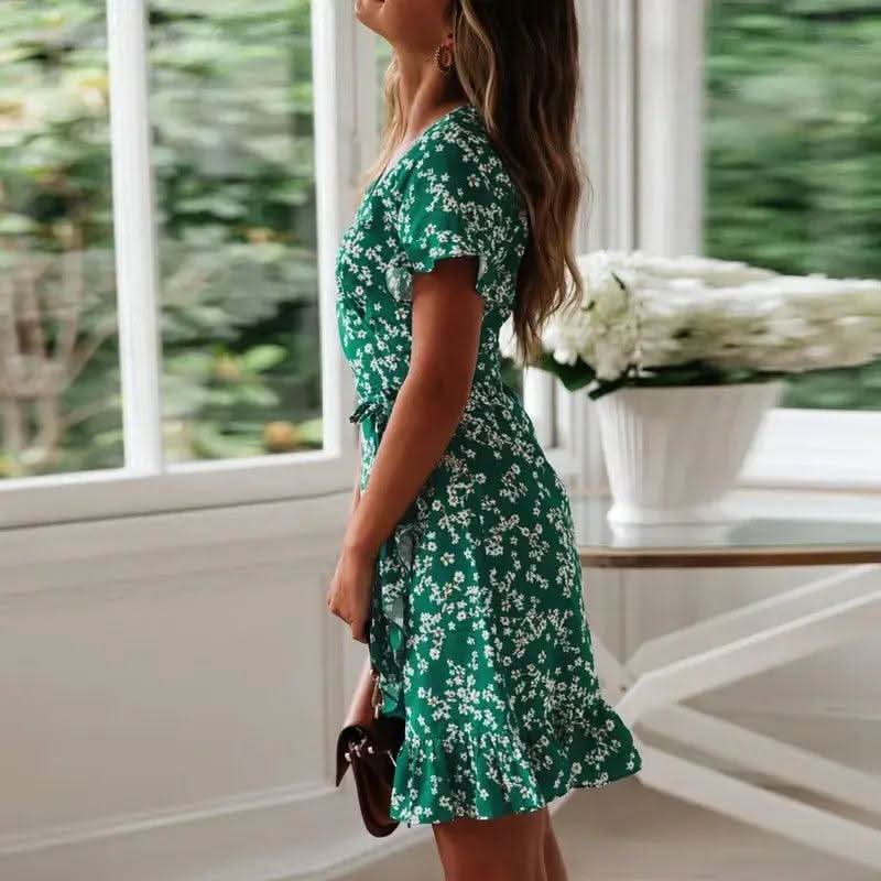 Robe Bohème Verte Chic - Boutique Bohème