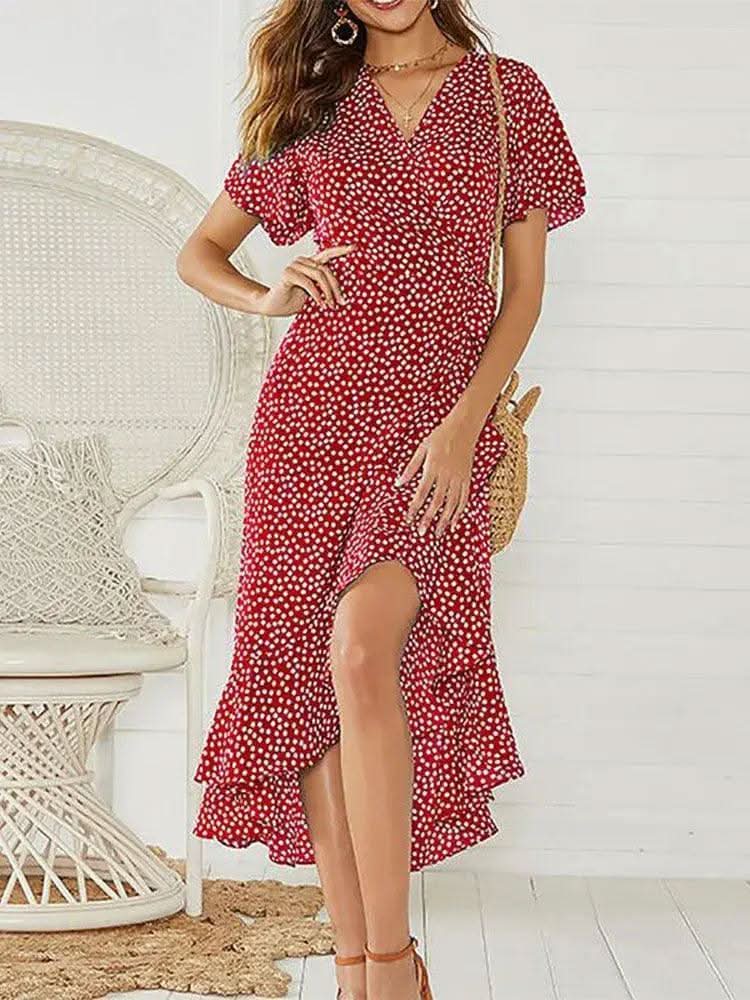 Robe Longue Bohème Rouge - Boutique Bohème